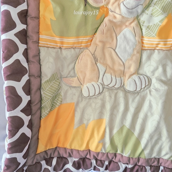 Disney Baby Lion King Crib Comforter Blanket Simba Nala 42x29 Inch 2015 - Picture 6 of 10